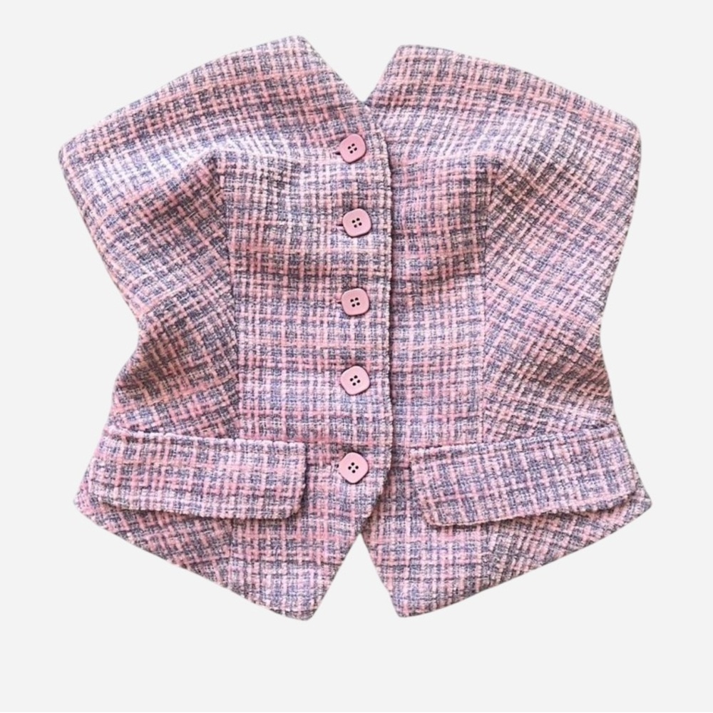 Pink Plaid Crop Top